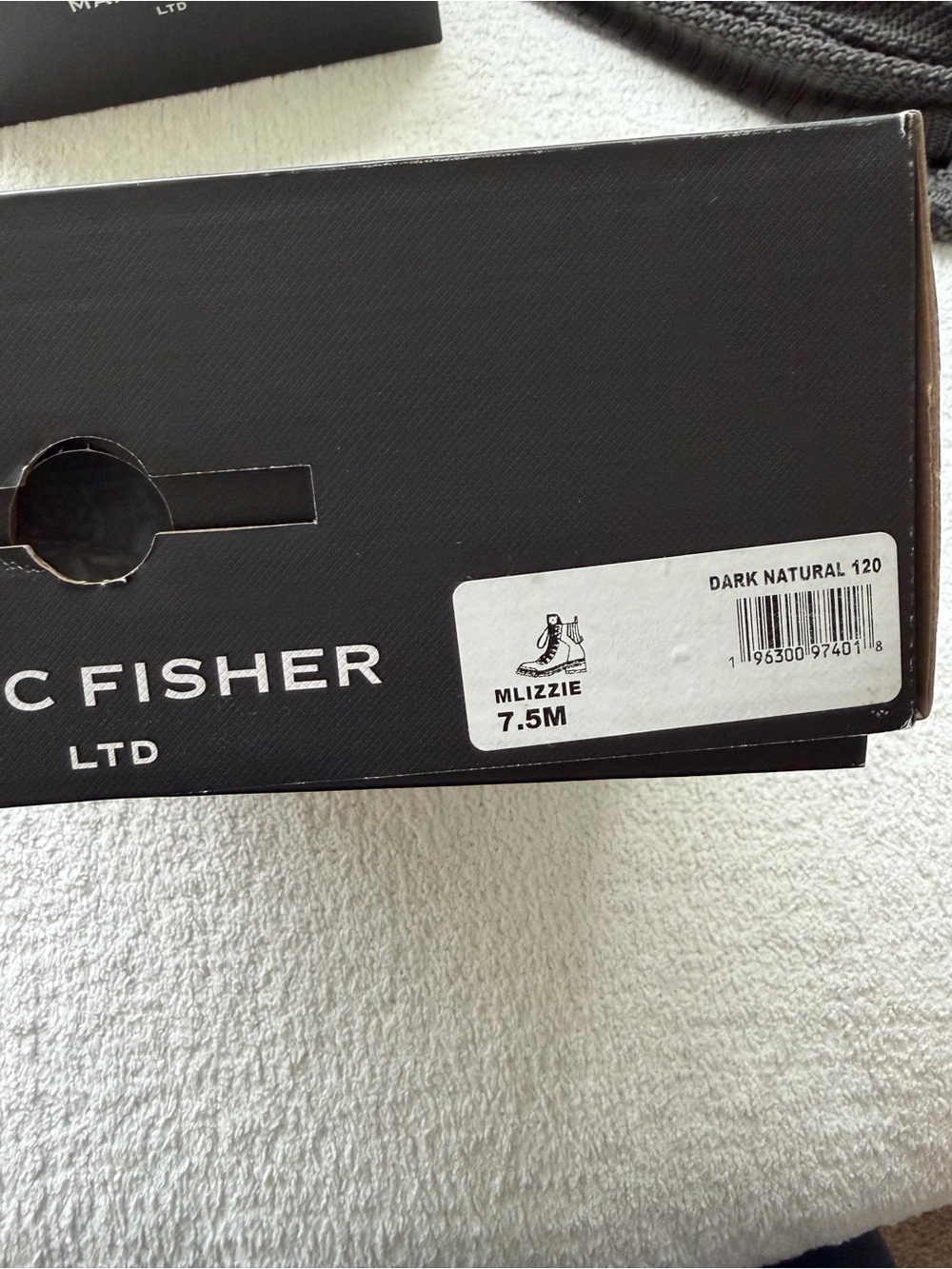 Marc Fisher Izzie Lugsole Ankle Boot - Brown with White Shearling - Picture 2 of 5